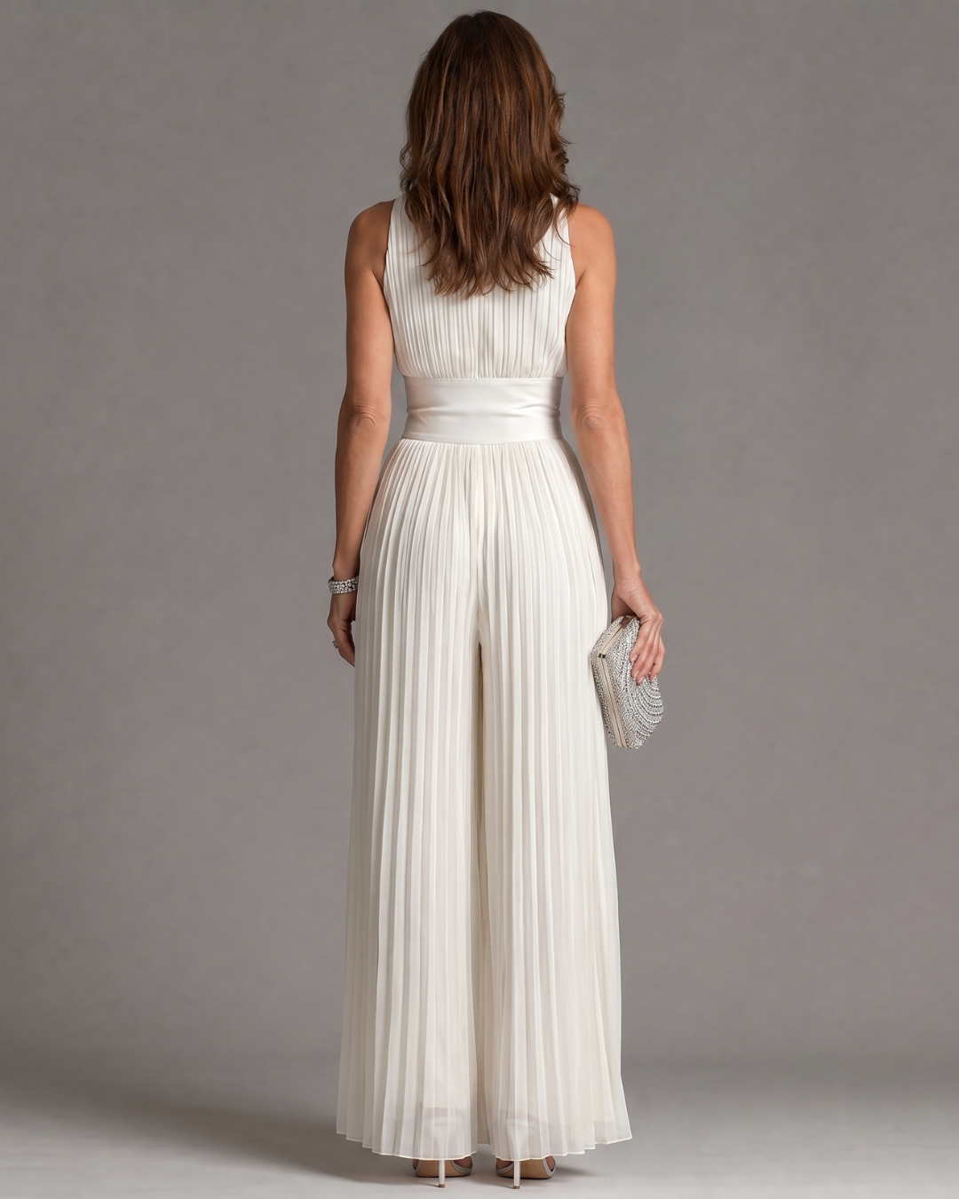 Zakira – Pleated Halter Jumpsuit