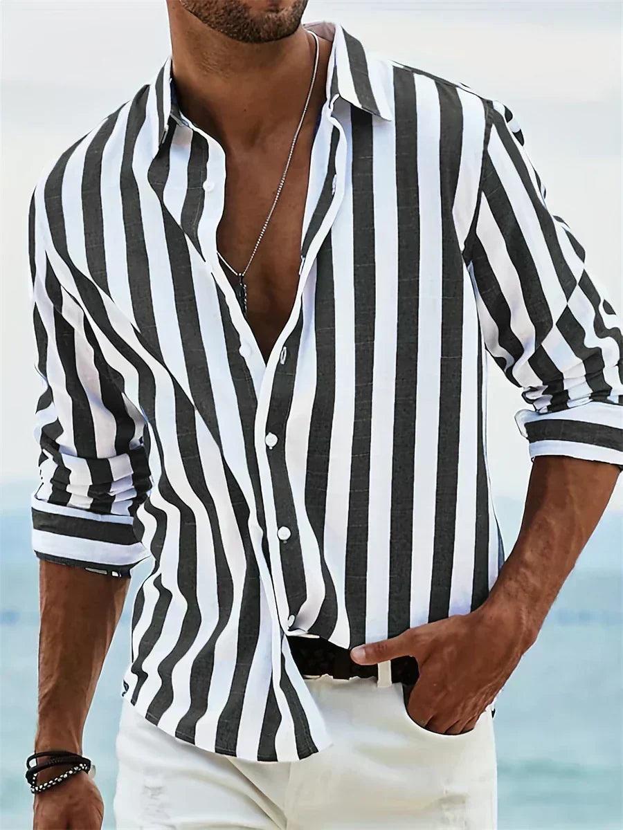 Veyron – Striped Shirt with Relaxed Coastal Style