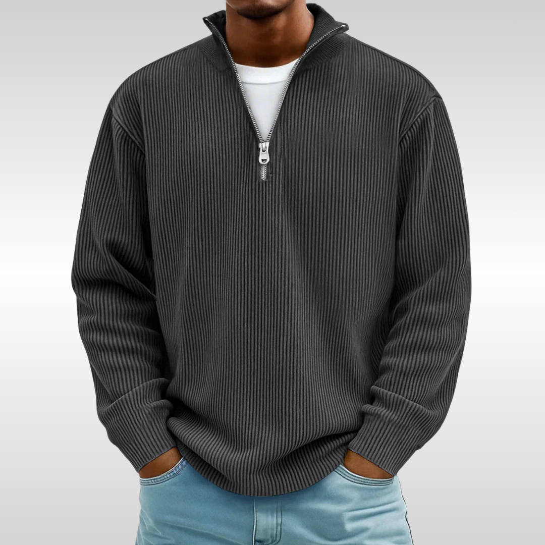 TRISTAN RIBBED ZIP PULLOVER® | EFFORTLESS STYLE AND EASY COMFORT
