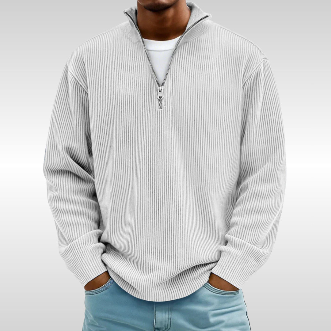 TRISTAN RIBBED ZIP PULLOVER® | EFFORTLESS STYLE AND EASY COMFORT