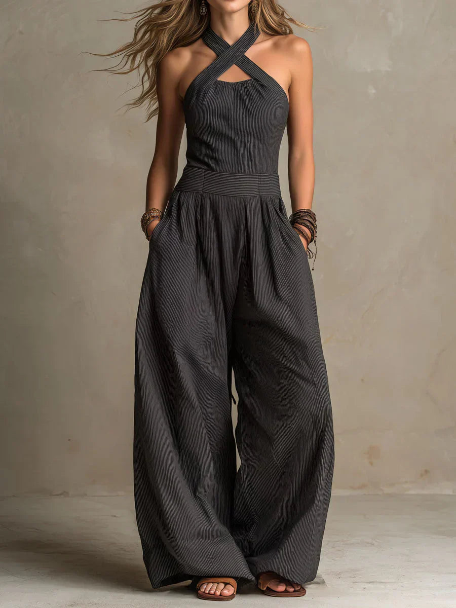 Bianca - Elegant Jumpsuit with Cross Neckline